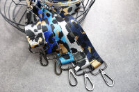 Leo Jacquard Taschengurt | "Animal Print" Royalblau, Schwarz | verstellbar