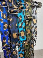 Leo Jacquard Taschengurt | "Animal Print" Grau, Schwarz | verstellbar