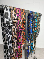 Leo Jacquard Taschengurt | "Animal Print" Weiß-Silber, Anthrazit, Schwarz | verstellbar