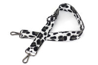 Leo Jacquard Taschengurt | "Animal Print" Weiß-Silber, Anthrazit, Schwarz | verstellbar