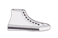 Emaille Pin Sneaker | Weiß Schwarz | Anstecker |...