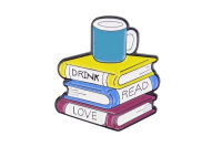 Emaille Pin "DRINK, READ, LOVE" | Bücher...