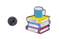 Emaille Pin "DRINK, READ, LOVE" | Bücher...