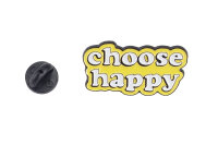 Emaille Pin "choose happy" | Statement | Gelb...