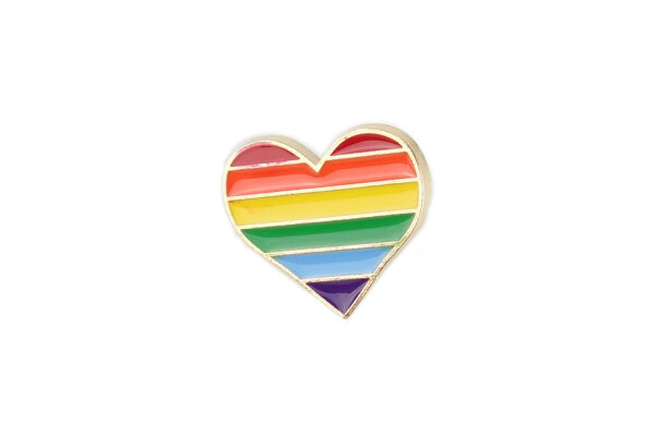 Emaille Pin buntes Regenbogen-Herz | Rainbow Anstecker