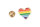 Emaille Pin buntes Regenbogen-Herz | Rainbow Anstecker