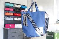 Zebra Design | Jacquard Taschengurt | Blaugrau Schwarz | verstellbar