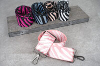 Zebra Design | Jacquard Taschenriemen | Rosa Weiß |...