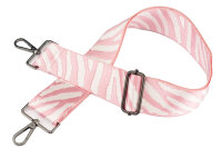 Zebra Design | Jacquard Taschenriemen | Rosa Weiß | verstellbar