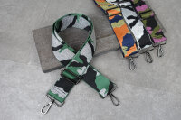 Taschen-Gurt mit Glitzer | Camouflage Grün Silber | 5 cm Breite | verstellbar