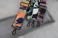 Taschen-Gurt mit Glitzer | Camouflage Grün Silber | 5 cm Breite | verstellbar