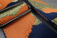 Glitzer Taschengurt | Camouflage Gold Orange Blau | 5 cm...