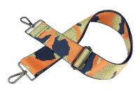 Glitzer Taschengurt | Camouflage Gold Orange Blau | 5 cm...