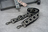 Taschenriemen mit gewebtem Muster | Schwarz...