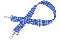 Verstellbarer Taschenriemen mit Hahnentritt-Muster | Royalblau Hellblau