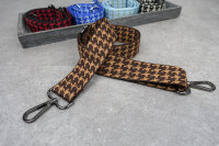 Taschen-Riemen verstellbar | mit Hahnentritt-Muster | Braun Camel