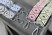Verstellbarer Taschenriemen mit Boho-Rautenmuster | Beere...
