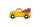 Pick-Up Liebe | Emaille Pin Gelb & Pink | Anstecker Truck