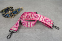 Breiter Taschengurt Glücksklee PINK | Bunter Taschenriemen mit Karabiner