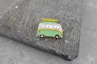 Surfer Van | Emaille-Pin Bulli Mint & Gelb | Anstecker