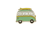 Surfer Van | Emaille-Pin Bulli Mint & Gelb | Anstecker
