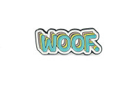 Emaille-Pin "WOOF." | Bunter Anstecker Hund |...