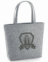 Filztasche mit herausnehmbarer Innentasche | 22L | 49 x 39 x 13,5 | Polyester | optinonale Gravur | Pferd Herz Name