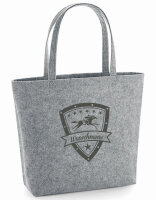 Filztasche mit herausnehmbarer Innentasche | 22L | 49 x 39 x 13,5 | Polyester | optinonale Gravur | Pferd Herz Name