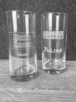 Wasserglas | Wasser Glas | Logo | Name | Individuelle...