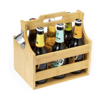 VFL Mennighüffen Flaschentäger | Bierträger | Flaschenhalter | Flaschenkorb aus Holz | Platz für 6-8 0,33l Flaschen