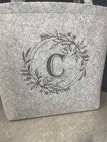 Filztasche mit herausnehmbarer Innentasche | 22L | 49 x 39 x 13,5 | Polyester | inkl. Gravur