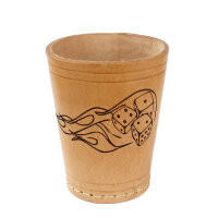 Schockbecher Motiv: "FLAMES" | Echt Leder...