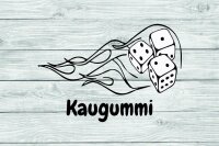 Schockbecher Motiv: "FLAMES" | Echt Leder Würfelbecher | inkl. 6 Würfeln