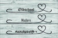 Schneidebrett | Herz und Name | rechteckig mit 2 abgerundeten Ecken | mit Gravur | 30 x 20 x 1,9 cm | individualiserbar | personalisiert