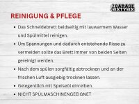 Schneidebrett | Herz und Name | rechteckig mit 2 abgerundeten Ecken | mit Gravur | 30 x 20 x 1,9 cm | individualiserbar | personalisiert
