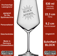 Aperol Glas mit optionaler Gravur - Personalisiert -...