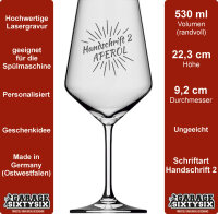 Aperol Glas mit optionaler Gravur - Personalisiert - Spritzglas - mit Name - Sonne