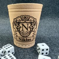 Schockbecher Motiv: "WAPPEN" | Echt Leder...