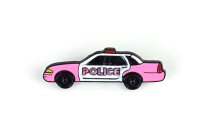 Pin Polizei-Auto | Police Car | Neon Pink Weiß
