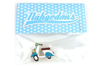 Pin 50ies Roller | Weiß Türkis