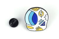 Pin Astronauten-Helm | Weiß Blau Gelb