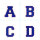 Frottee Buchstabe | Blau, Rot, Weiß | 9,5 cm hoch | Aufnäher Patch