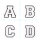 Frottee Buchstabe A-Z | Weiß, Schwarz | 9,5 cm hoch | Aufnäher Patch