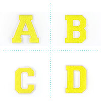 Frottee Aufnäher Buchstabe A-Z | Gelb, Weiß |...
