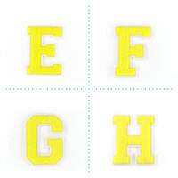 Frottee Aufnäher Buchstabe A-Z | Gelb, Weiß |...