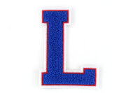 Frottee Buchstabe | Blau, Rot, Weiß | 9,5 cm hoch |...