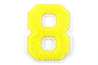 Frottee Zahl 0-9 | Gelb, Weiß | 9,5 cm hoch |...