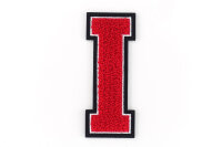 Frottee Buchstabe | Rot, Weiß, Schwarz | 9,5 cm...