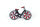 Pin Fahrrad | Rot Weiß Schwarz