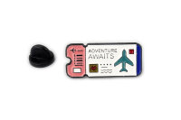 Pin Flugticket | Boarding Pass "Adventure awaits"